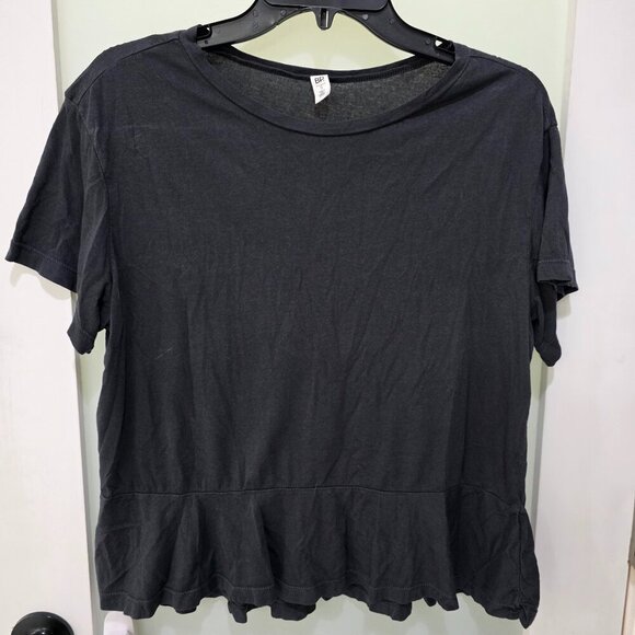 BP Women’s Grey Peplum Hem T-Shirt – Size S – Casual Short Sleeve Top - Picture 1 of 6